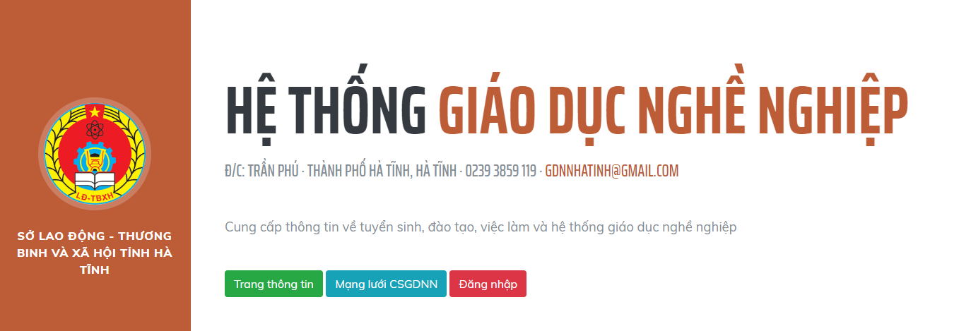 HỆ THỐNG GIÁO DỤC NGHỀ NGHIỆP HÀ TĨNH